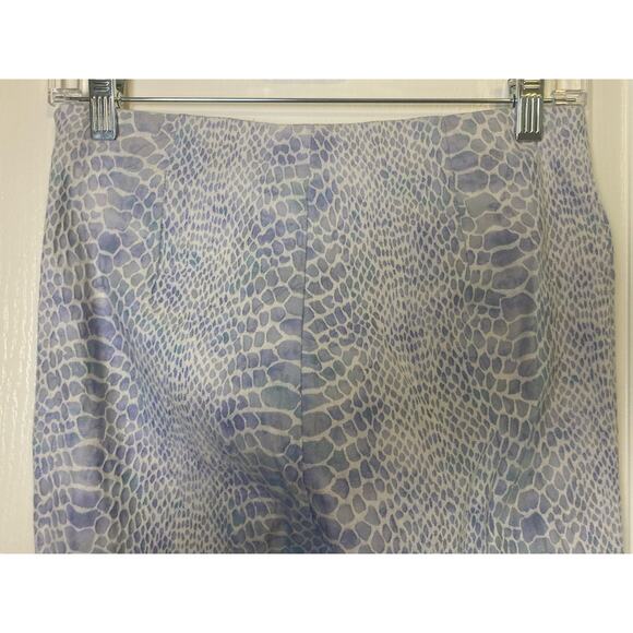 NWT Lucy Paris Light Blue Periwinkle Raised Snake Print Pants Size Medium - Picture 5 of 9